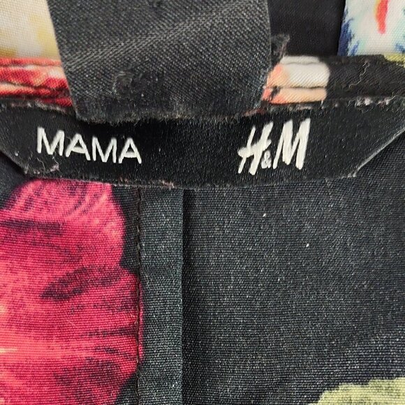 H&M "Mama" Women's Black, Pink, Floral, Side Zip, Sleeveless, Midi Dress Size M - Picture 13 of 15